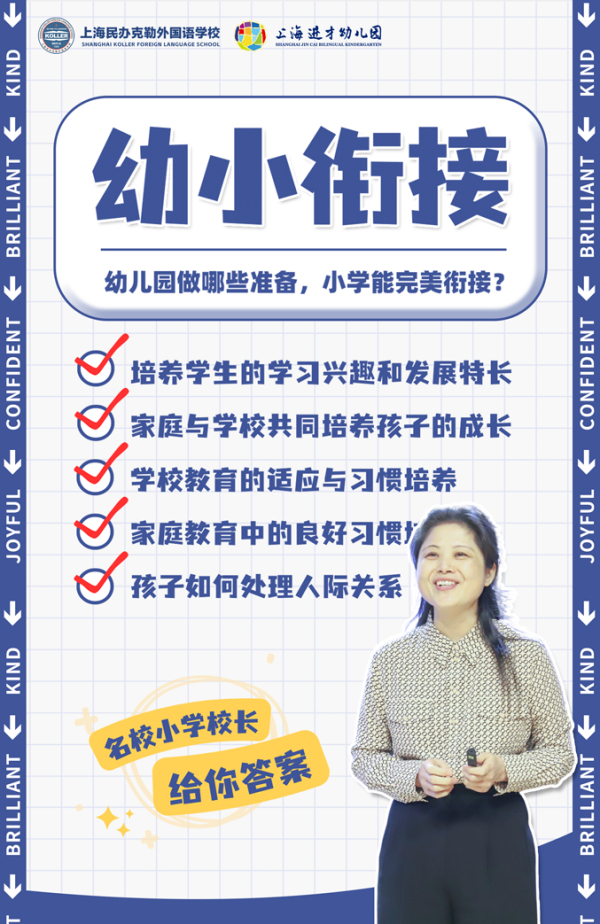 【JCBK · SKFLS 特别呈现 | 幼小衔接系列讲座】幼儿园做哪些准备，小学能完美衔接？